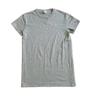 Champion Light Gray Long Crewneck T-Shirt Size Medium